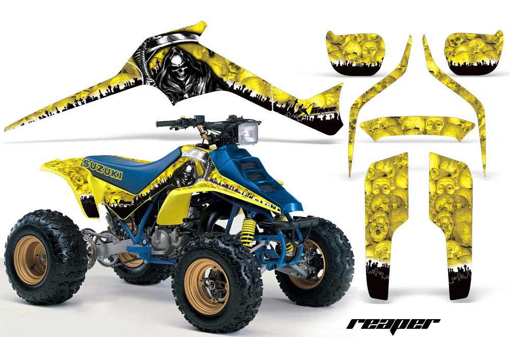 Suzuki LT 250 / 250 R ATV Graphic Kit - 1985-1992 Reaper Yellow