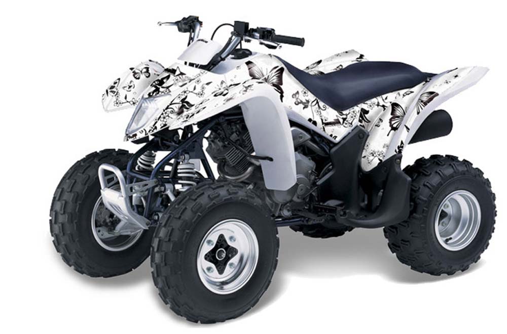 Suzuki LTZ 250 ATV Graphic Kit - 2004-2011 Blossoms Butterfly White
