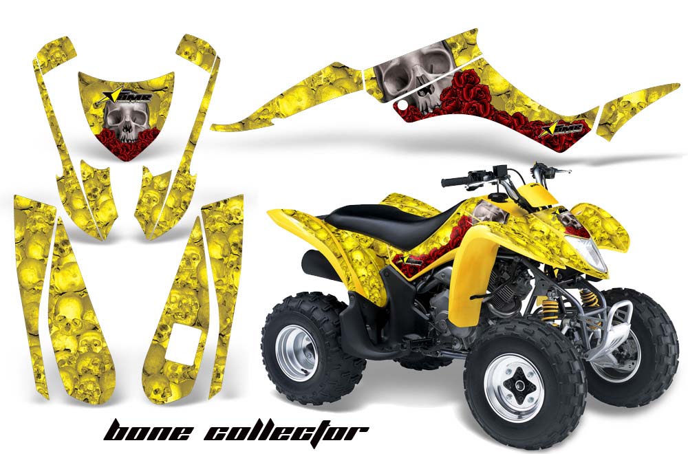 Suzuki LTZ 250 ATV Graphic Kit - 2004-2011 Bone Collector Yellow