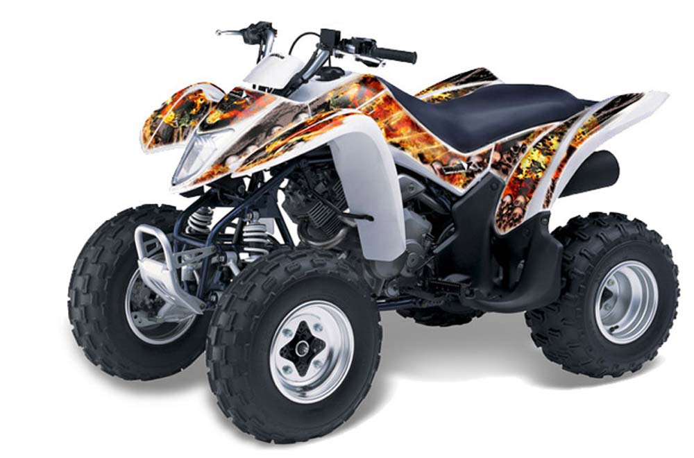 Suzuki LTZ 250 ATV Graphic Kit - 2004-2011 Firestorm White