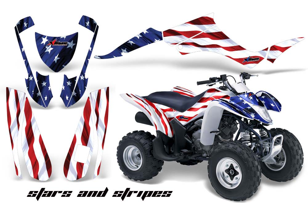 Suzuki LTZ 250 ATV Graphic Kit - 2004-2011 Stars N Stripes Red