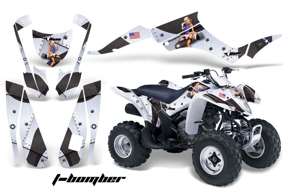 Suzuki LTZ 250 ATV Graphic Kit - 2004-2011 T Bomber White