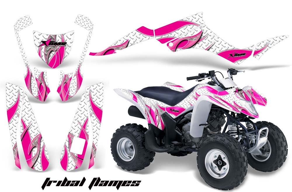 Suzuki LTZ 250 ATV Graphic Kit - 2004-2011 Tribal Flames Pink