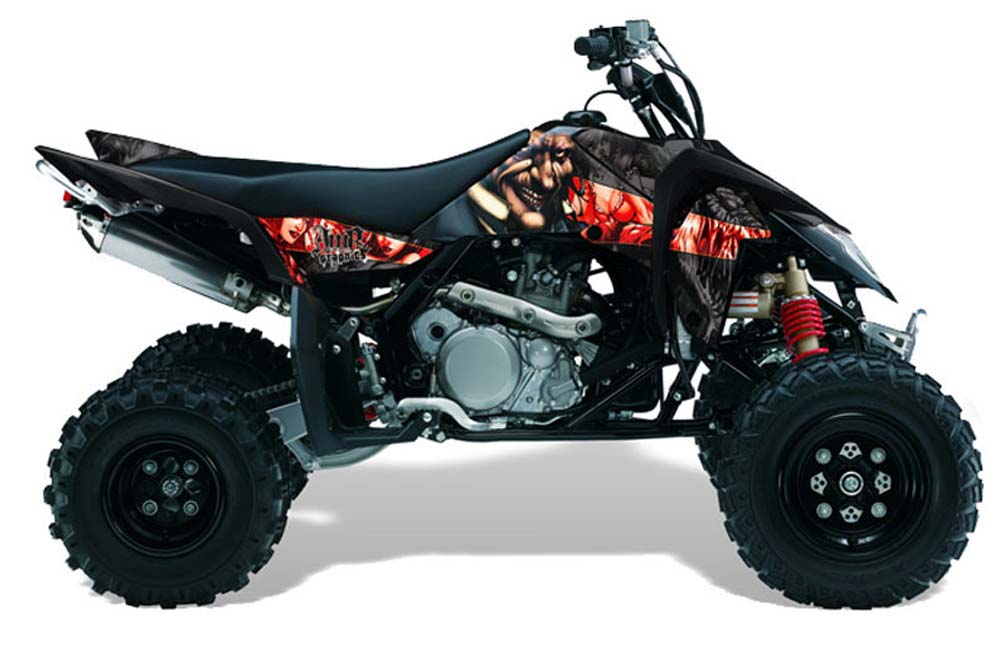 Suzuki LTR 450 ATV Graphic Kit - 2006-2009 Mad Hatter Black