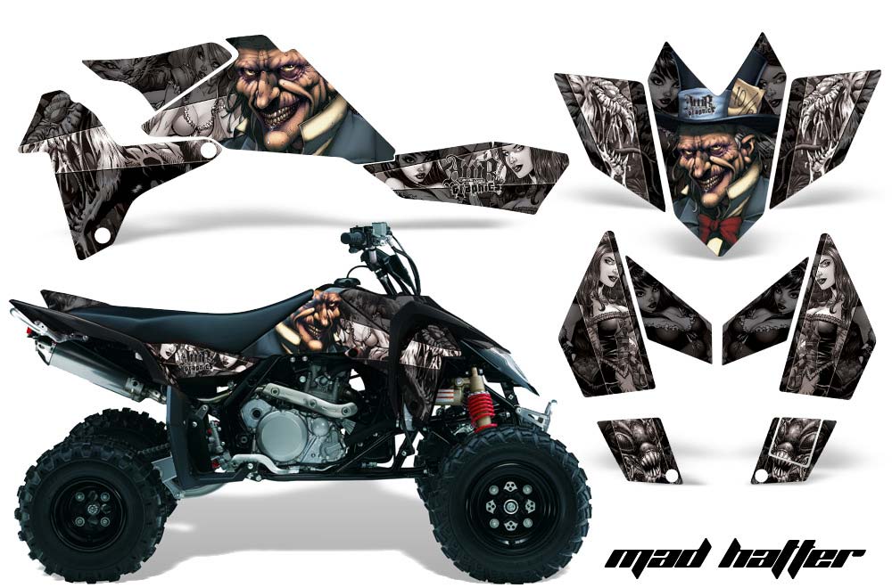 Suzuki LTR 450 ATV Graphic Kit - 2006-2009 Mad Hatter Black