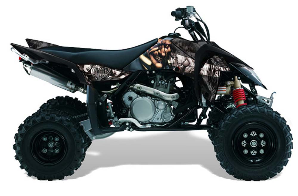 Suzuki LTR 450 ATV Graphic Kit - 2006-2009 Mad Hatter Black