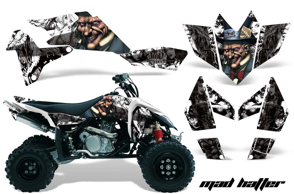Suzuki LTR 450 ATV Graphic Kit - 2006-2009 Mad Hatter White