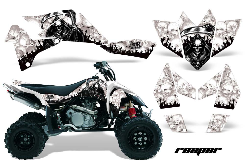 Suzuki LTR 450 ATV Graphic Kit - 2006-2009 Reaper White