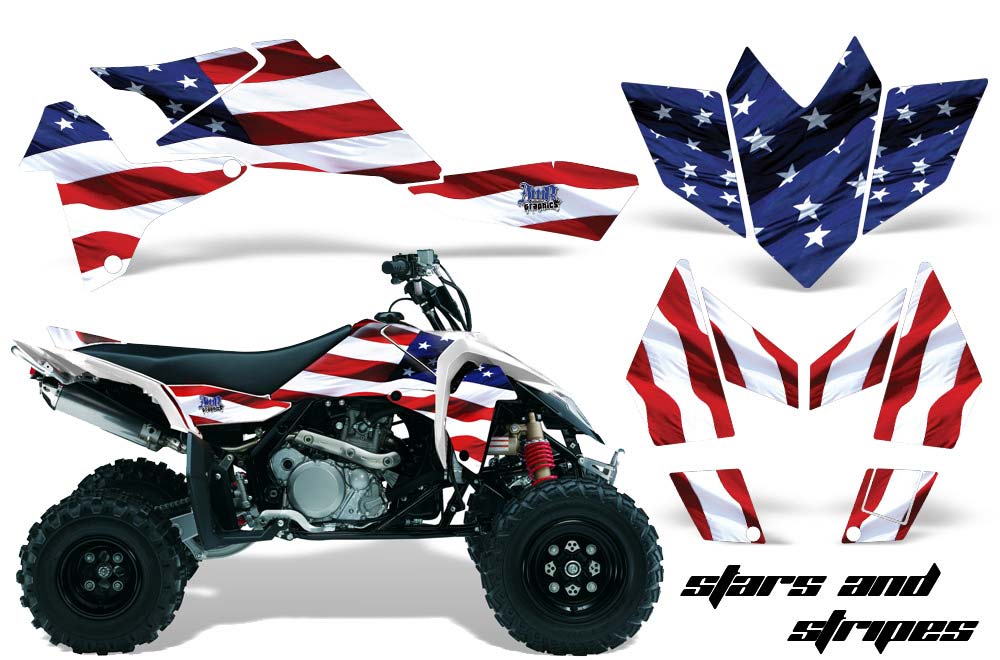 Suzuki LTR 450 ATV Graphic Kit - 2006-2009 Stars N Stripes Red