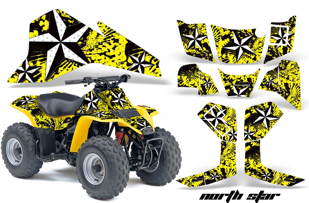 Suzuki QuadSport LT 80 ATV Graphic Kit - 1987-2006 Northstar Yellow