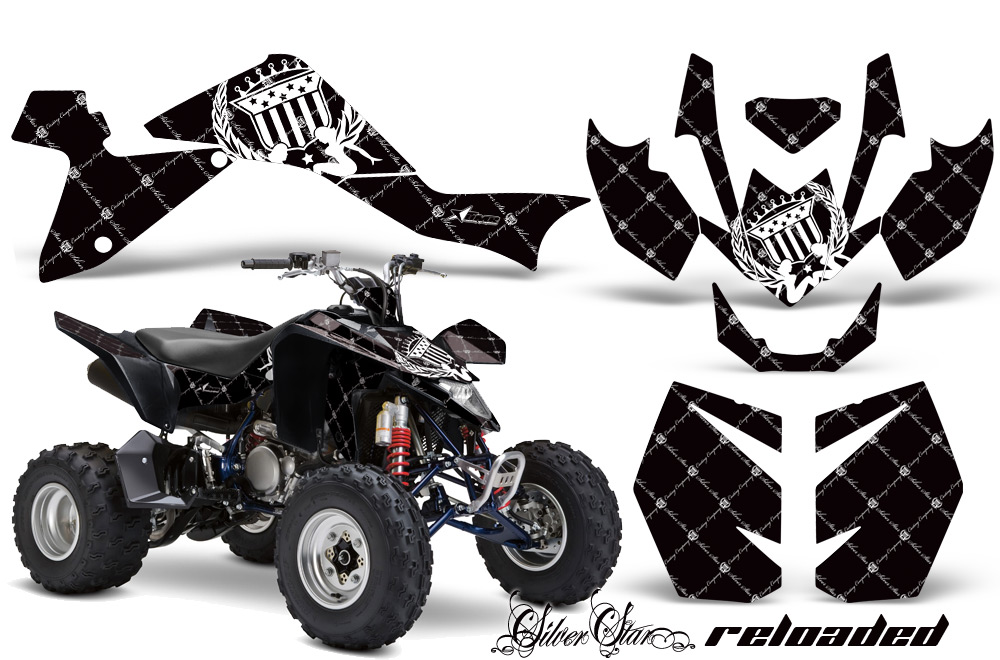 Suzuki LTZ 400 ATV Graphic Kit - 2009-2016 Silver Star - Reloaded Black