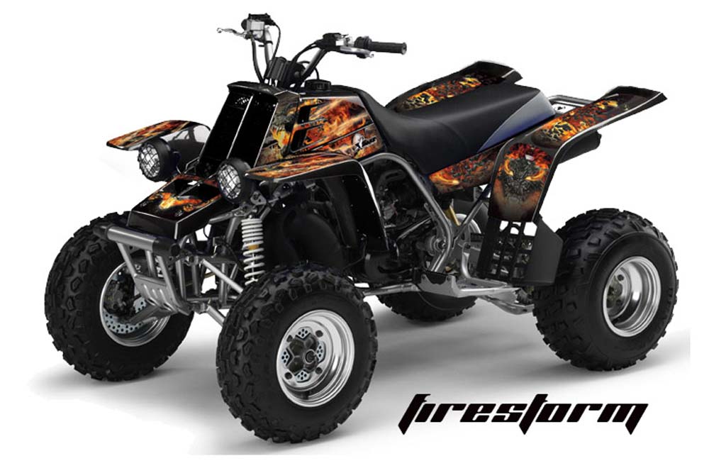 Yamaha Banshee 350 (Full Bore Plastics) ATV Graphic Kit - All Years Firestorm Black