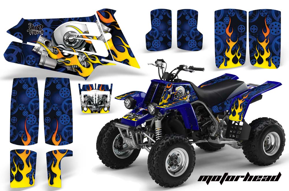 Yamaha Banshee 350 (Full Bore Plastics) ATV Graphic Kit - All Years Motorhead Blue