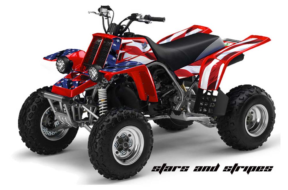 Yamaha Banshee 350 (Full Bore Plastics) ATV Graphic Kit - All Years Stars n Stripes Red