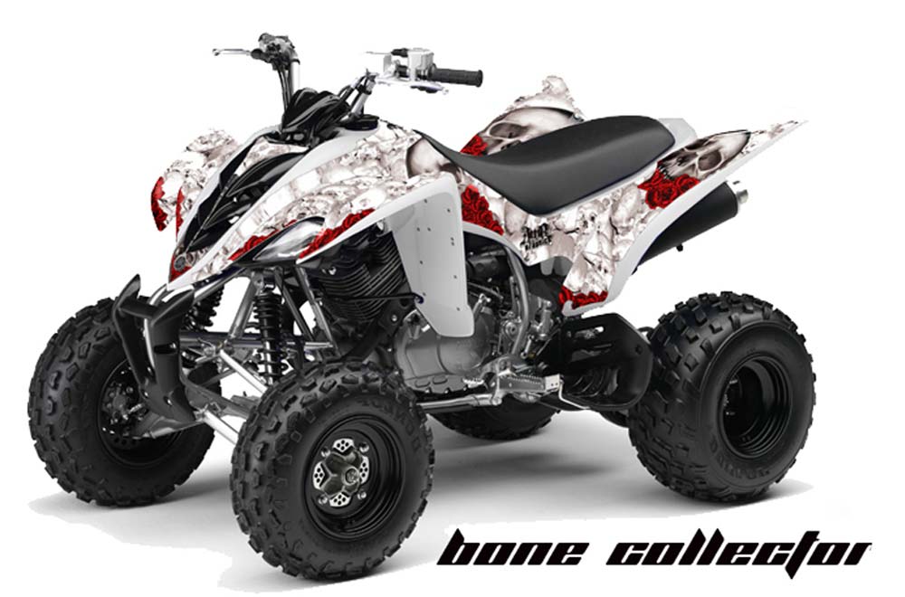 Yamaha Raptor 350 ATV Graphic Kit - 2004-2014 Bone Collector White