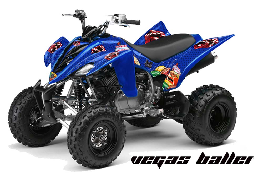 Yamaha Raptor 350 ATV Graphic Kit - 2004-2014 Vegas Baller Blue
