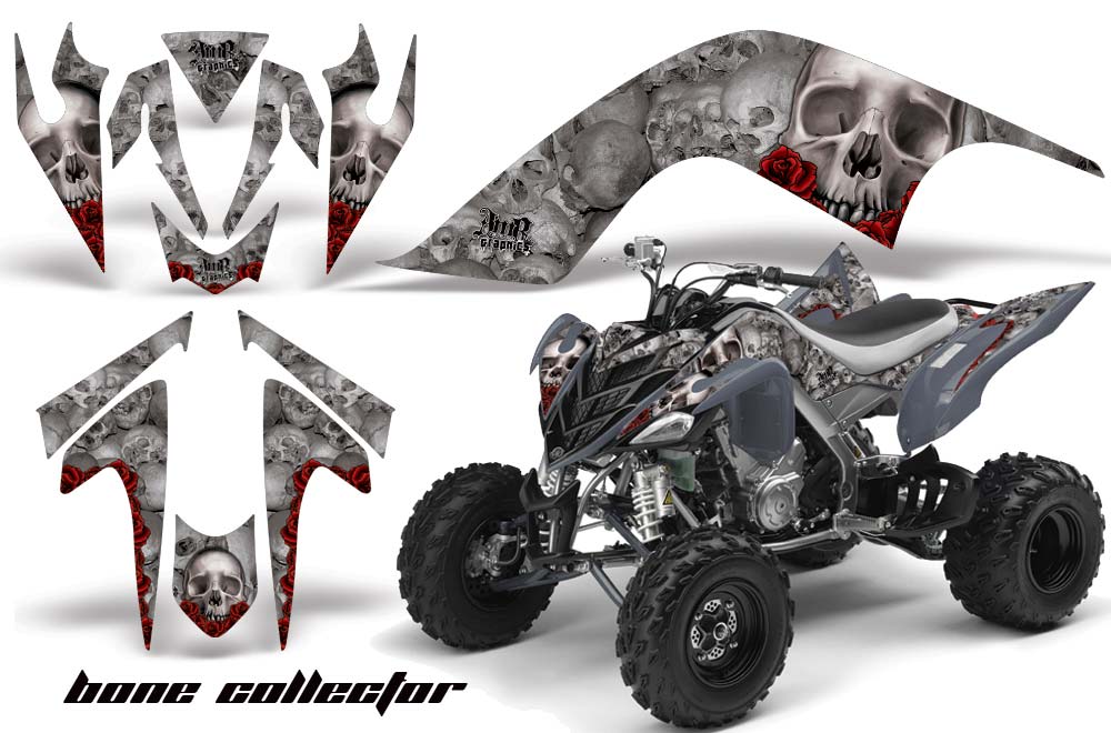 Yamaha Raptor 700 ATV Graphic Kit - 2006-2012 Bone Collector Silver