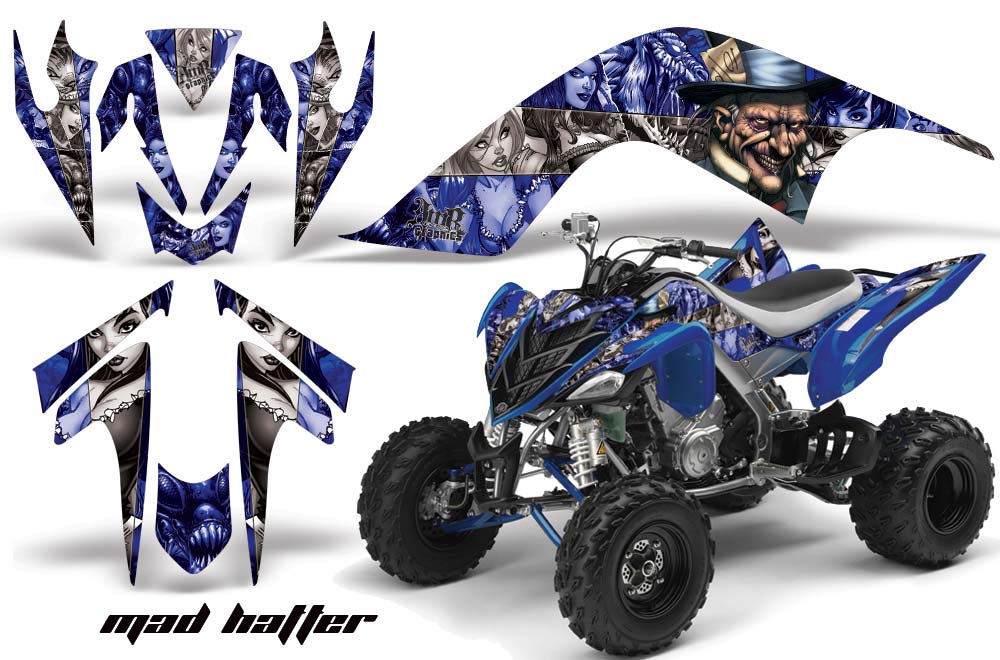 Yamaha Raptor 700 ATV Graphic Kit - 2006-2012 Mad Hatter Blue