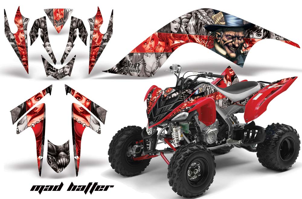 Yamaha Raptor 700 ATV Graphic Kit - 2006-2012 Mad Hatter Red
