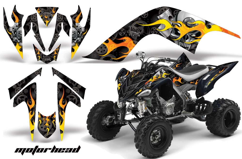 Yamaha Raptor 700 ATV Graphic Kit - 2006-2012 Mad Hatter Red
