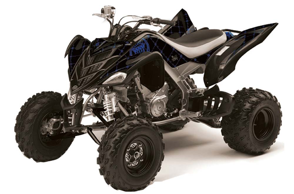 Yamaha Raptor 700 ATV Graphic Kit - 2006-2012 Silver Star - Reloaded Blue