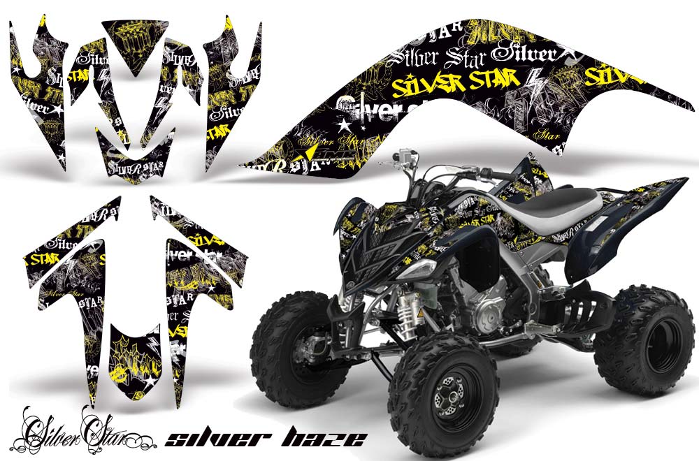 Yamaha Raptor 700 ATV Graphic Kit - 2006-2012 Silver Star - Silverhaze Yellow