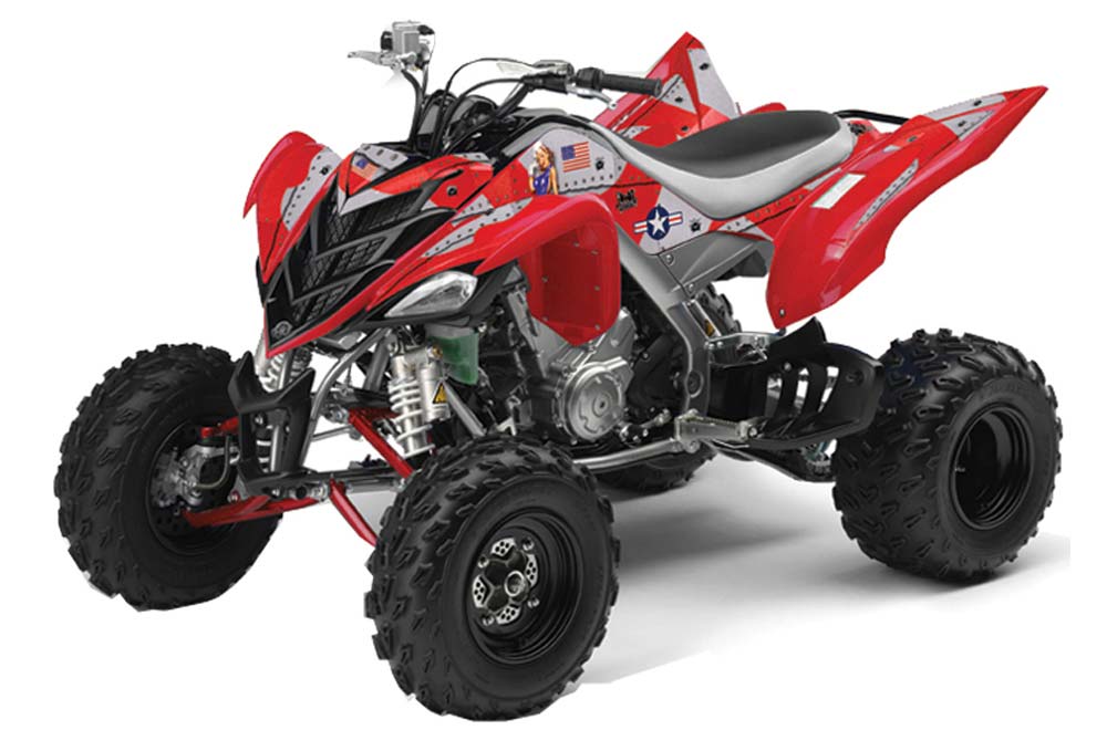 Yamaha Raptor 700 ATV Graphic Kit - 2006-2012 T Bomber Red