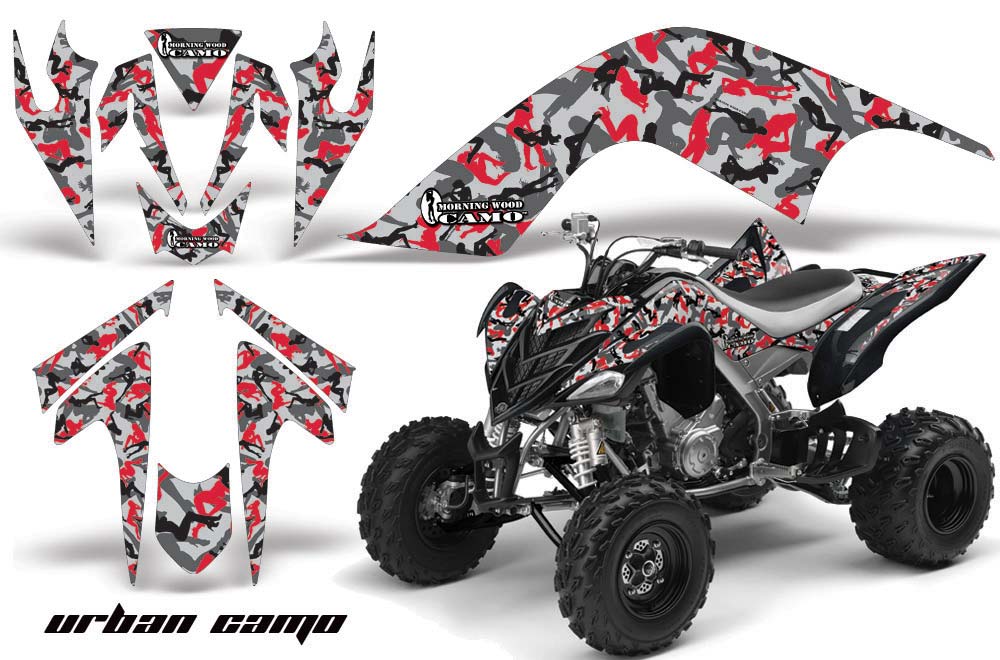 Yamaha Raptor 700 ATV Graphic Kit - 2006-2012 Urban Camo Red