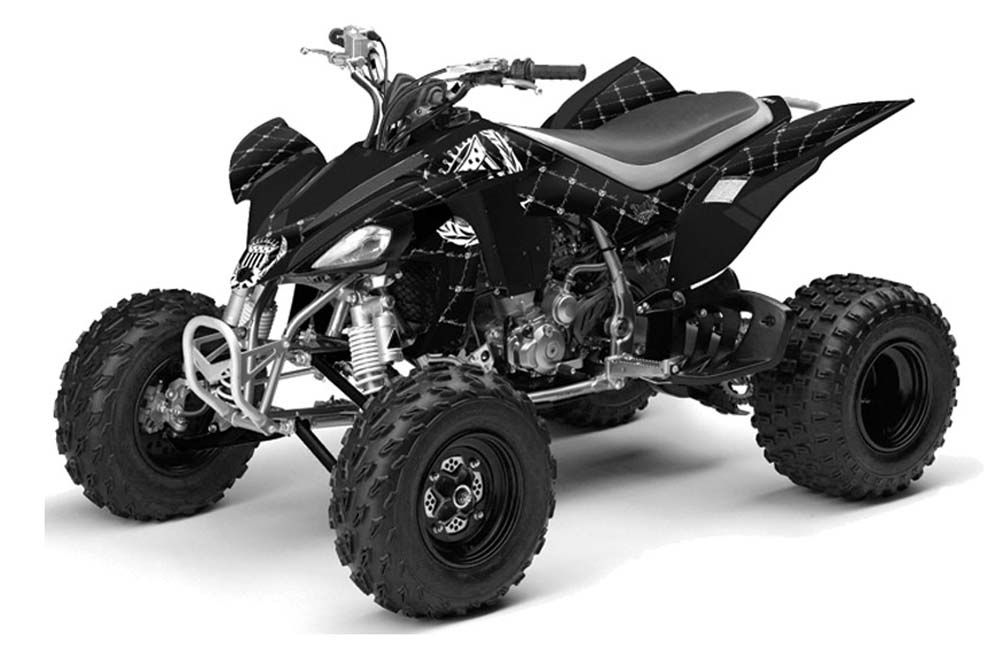 Yamaha YFZ 450 ATV Graphic Kit - 2004-2014 Silver Star - Reloaded White