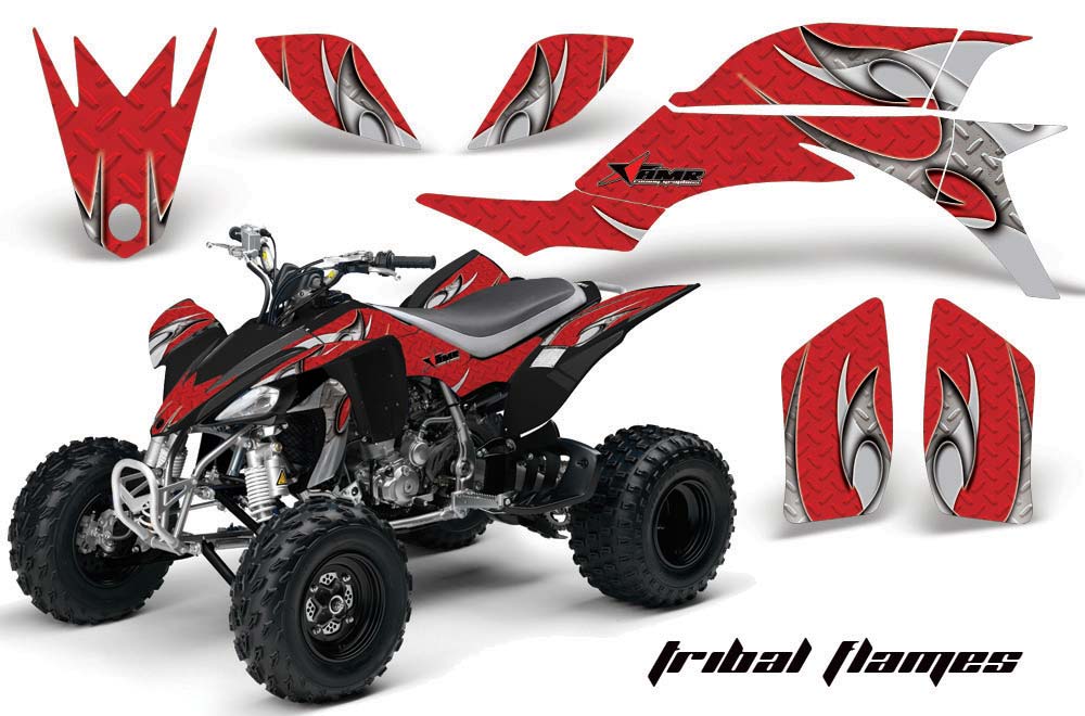 Yamaha YFZ 450 ATV Graphic Kit - 2004-2014 Tribal Flames Red