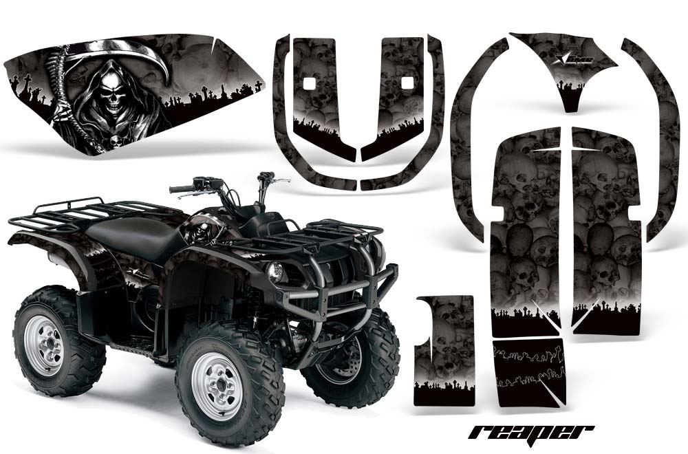 Yamaha Grizzly 660 ATV Graphic Kit - All Years Reaper Black