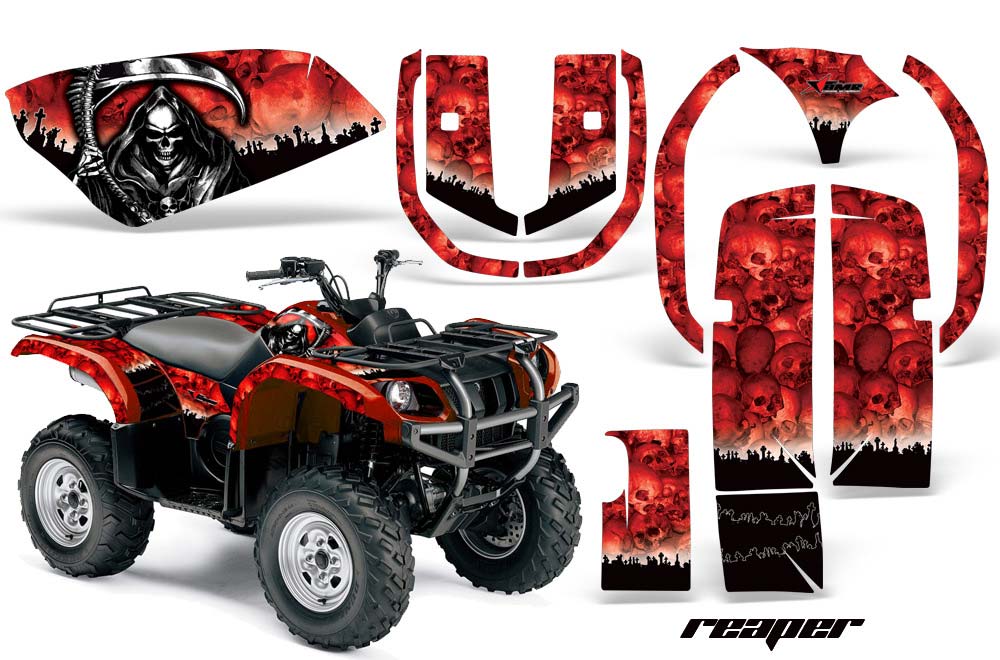 Yamaha Grizzly 660 ATV Graphic Kit - All Years Reaper Red