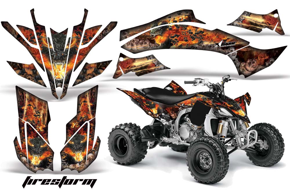 Yamaha YFZ 450SE / 450R ATV Graphic Kit - 2009-2013 Firestorm Black
