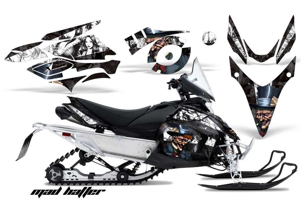 Yamaha Phazer RTX / GT Sled Graphic Kit - 2007-2016 Mad Hatter Black