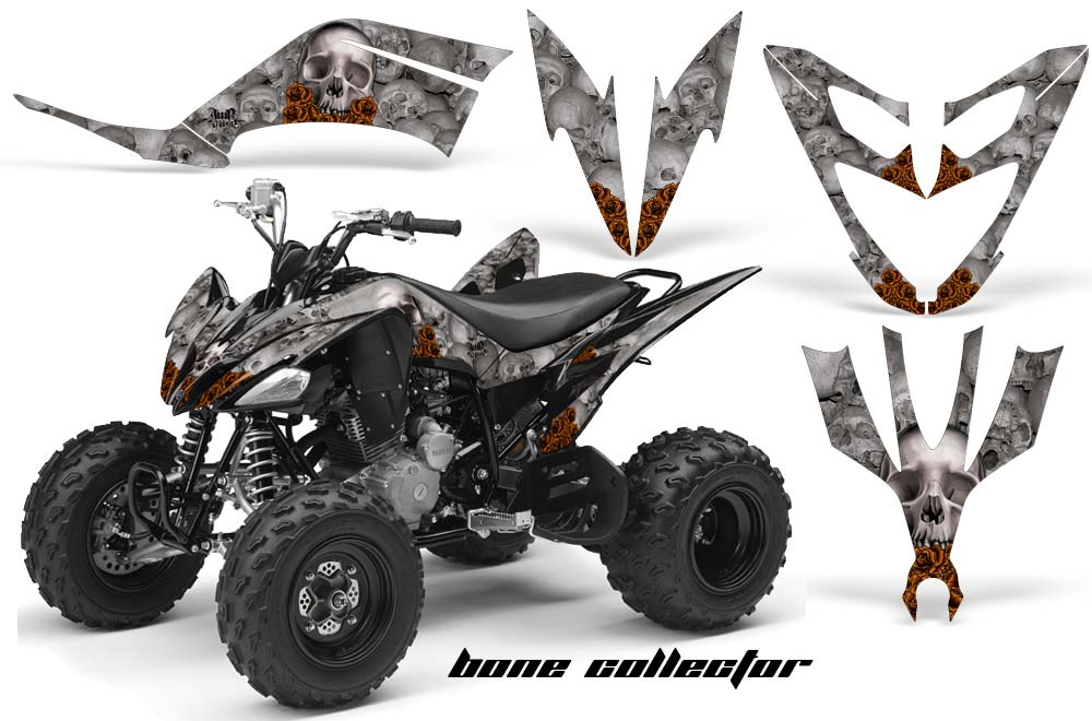 Yamaha Raptor 250 ATV Graphic Kit - 2008-2014 Bone Collector Silver