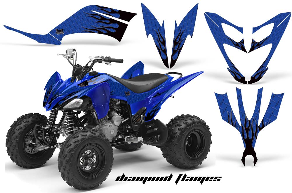 Yamaha Raptor 250 ATV Graphic Kit - 2008-2014 Diamond Flame Blue