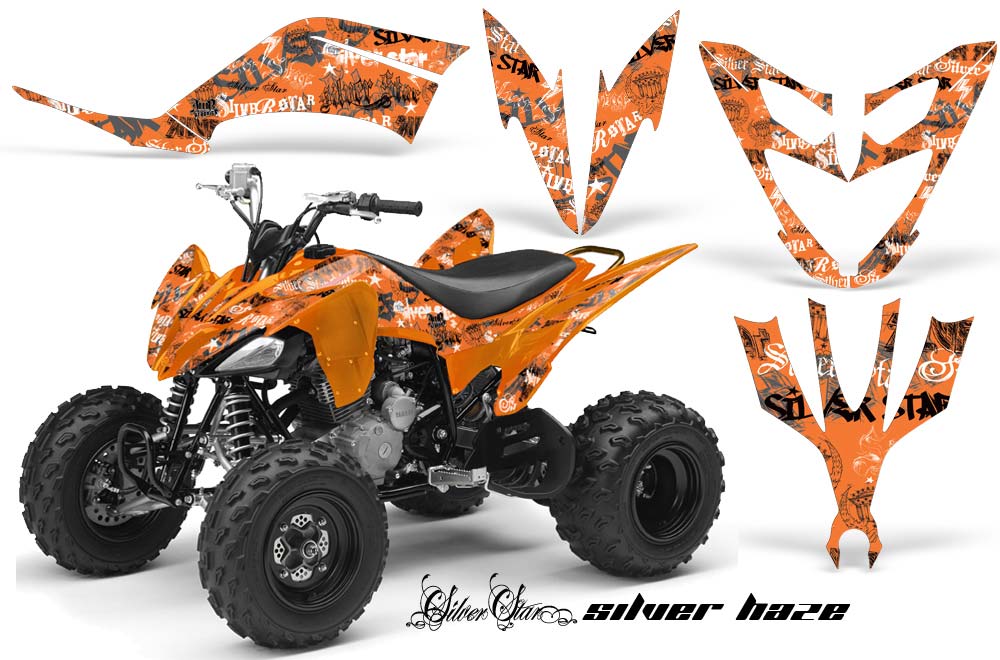 Yamaha Raptor 250 ATV Graphic Kit - 2008-2014 Silver Star - Silverhaze Orange