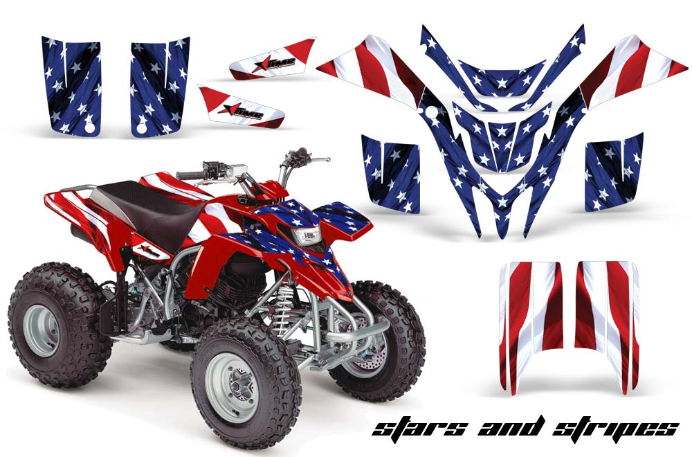 Yamaha Blaster YFS200 ATV Graphic Kit - 1988-2001 Stars n Stripes Red