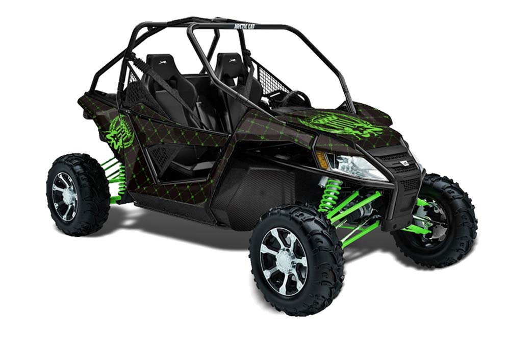 Arctic Cat Wildcat Graphic Kit - 2012-2016 Silver Star - Reloaded Green