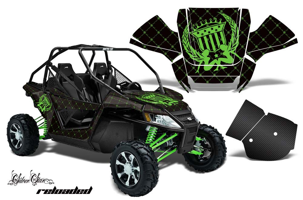 Arctic Cat Wildcat Graphic Kit - 2012-2016 Silver Star - Reloaded Green