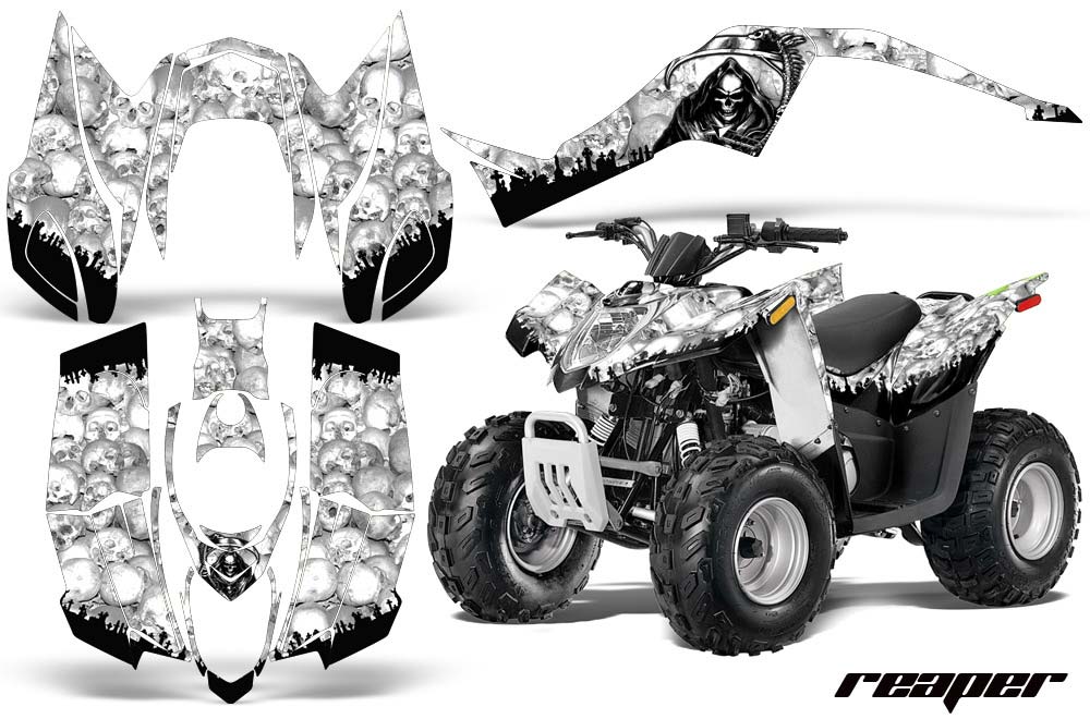 Arctic Cat DVX50 ATV Graphic Kit - 2008-2017 Reaper White
