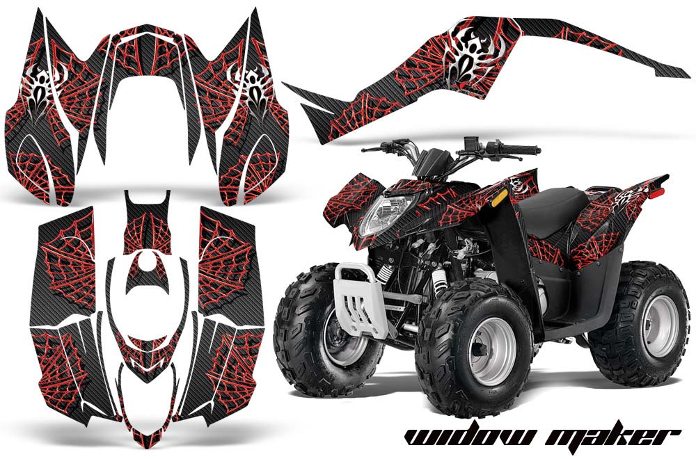Arctic Cat DVX50 ATV Graphic Kit - 2008-2017 Widow Maker Red