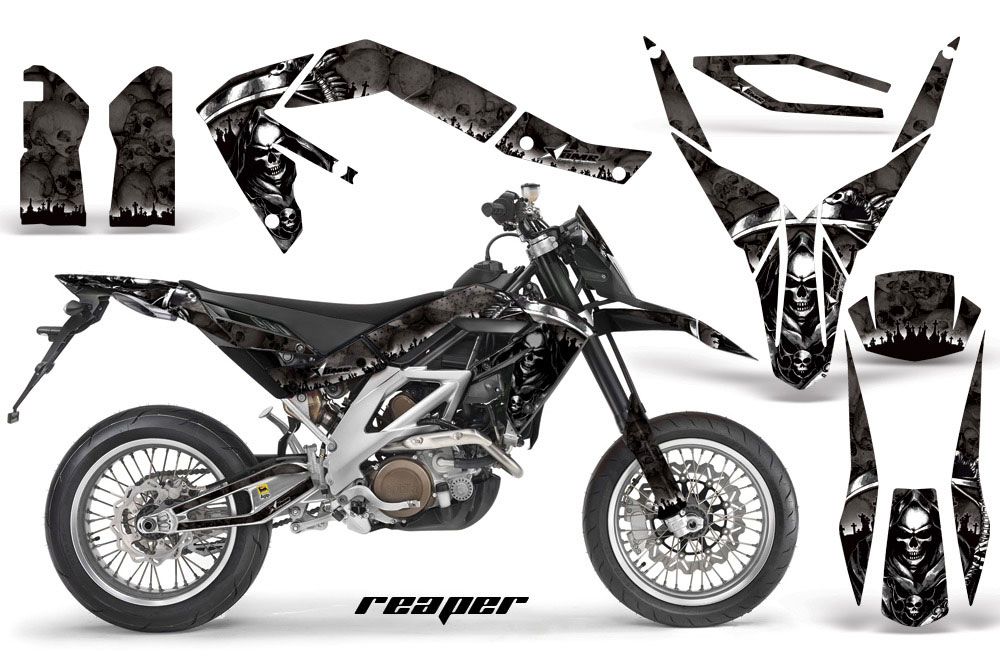 Aprilia SXV 4.5 / 5.5 Dirt Bike Graphic Kit - 2006-2015 Reaper Black