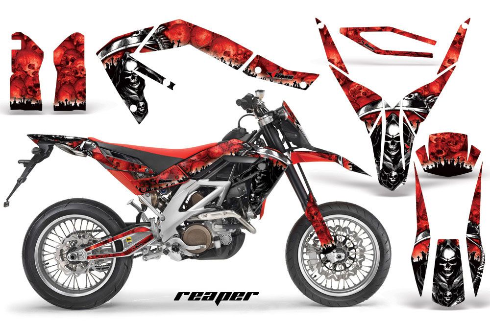 Aprilia SXV 4.5 / 5.5 Dirt Bike Graphic Kit - 2006-2015 Reaper Red