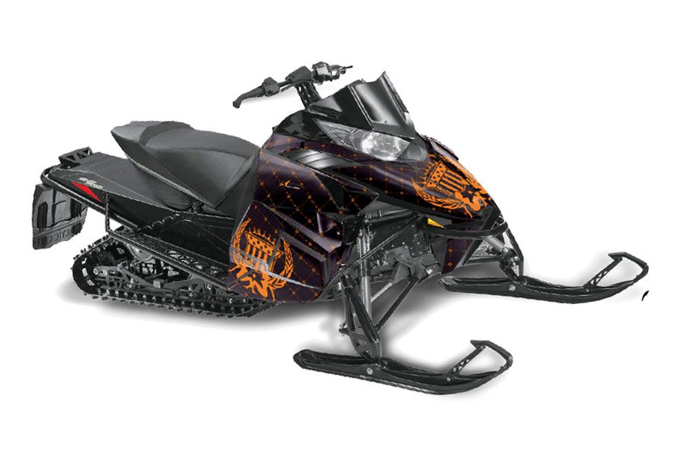 Arctic Cat ProCross Sno Pro Sled Graphic Kit - 2012-2016 Silver Star - Reloaded Orange