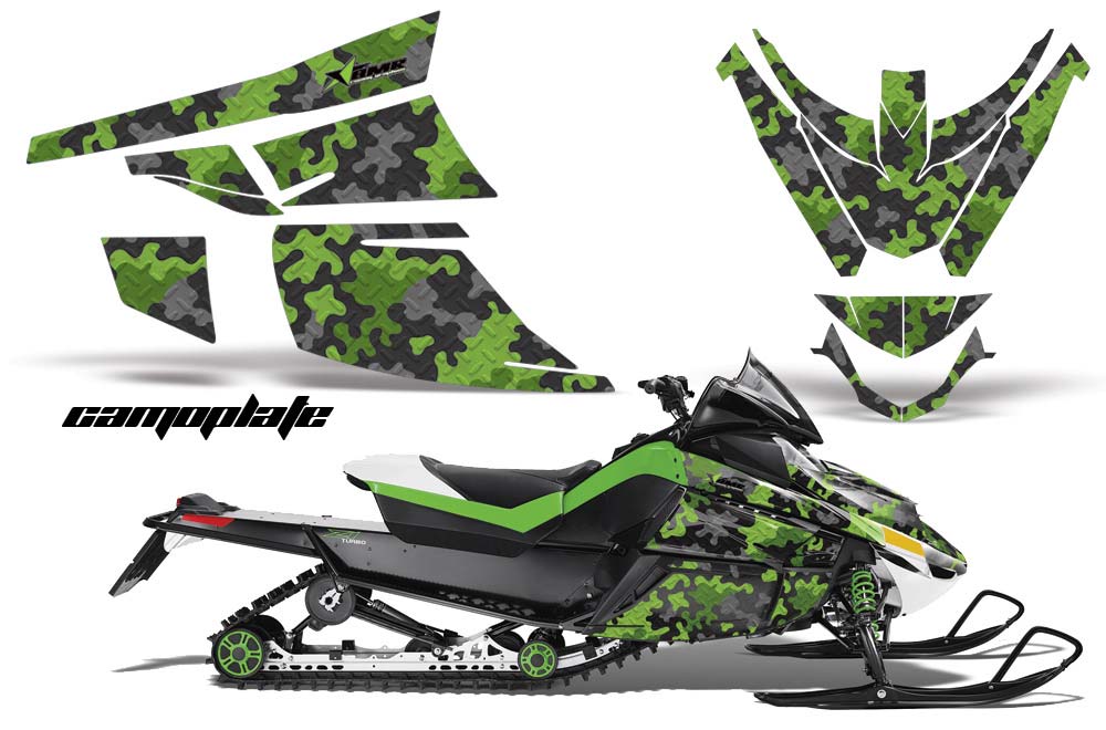 Arctic Cat Z1 Turbo Sled Graphic Kit - 2006-2012 Camoplate Green