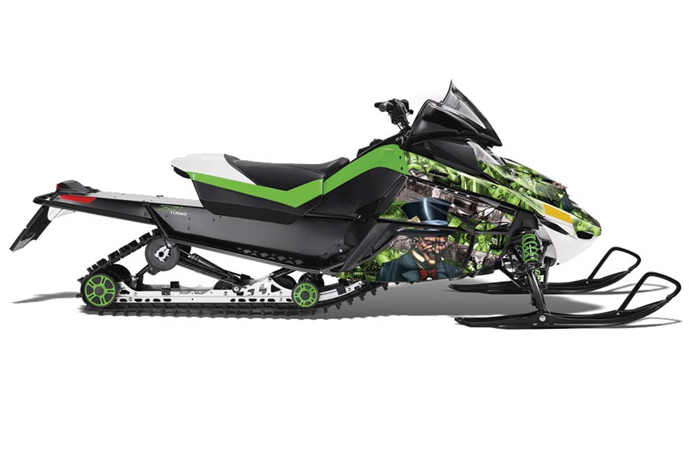 Arctic Cat Z1 Turbo Sled Graphic Kit - 2006-2012 Mad Hatter Green