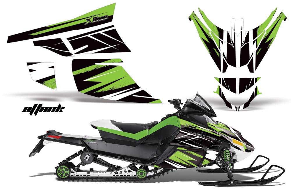 Arctic Cat Z1 Turbo Sled Graphic Kit - 2006-2012 Attack Green