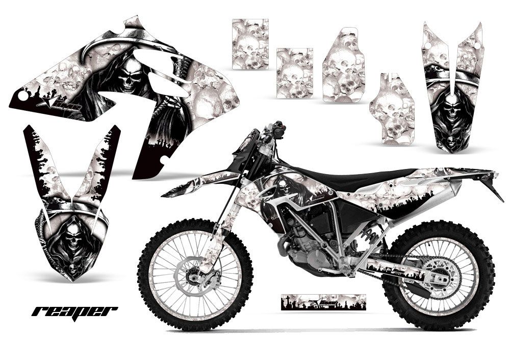 BMW G450x Dirt Bike Graphic Kit - 2010-2011 Reaper White