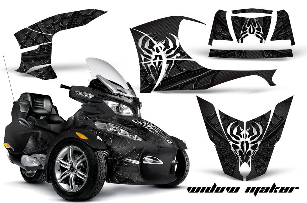 Can Am BRP (RTS) Spyder Graphic Kit - 2010-2012 Widow Maker Black